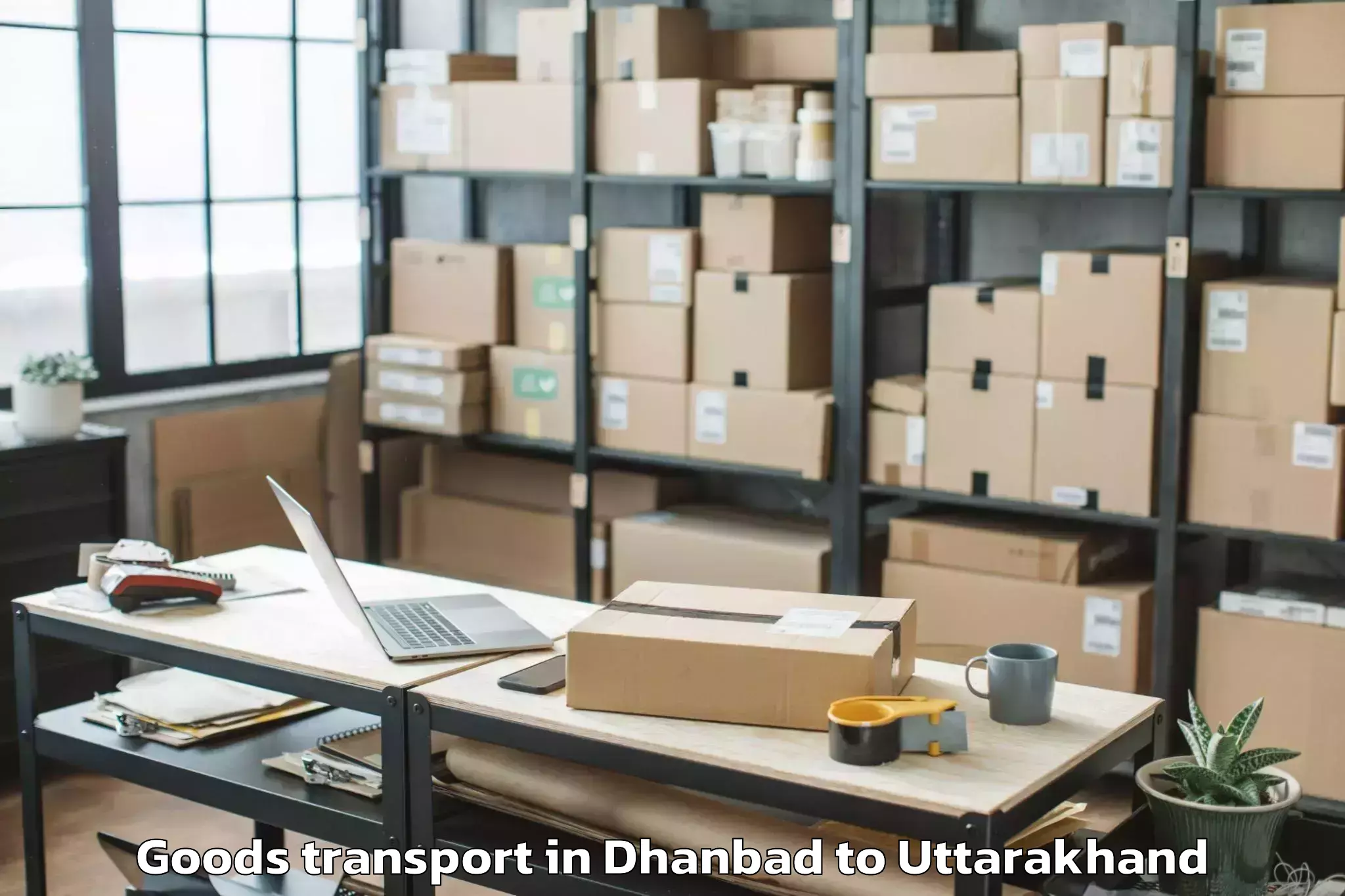 Get Dhanbad to Swami Rama Himalayan Universit Goods Transport